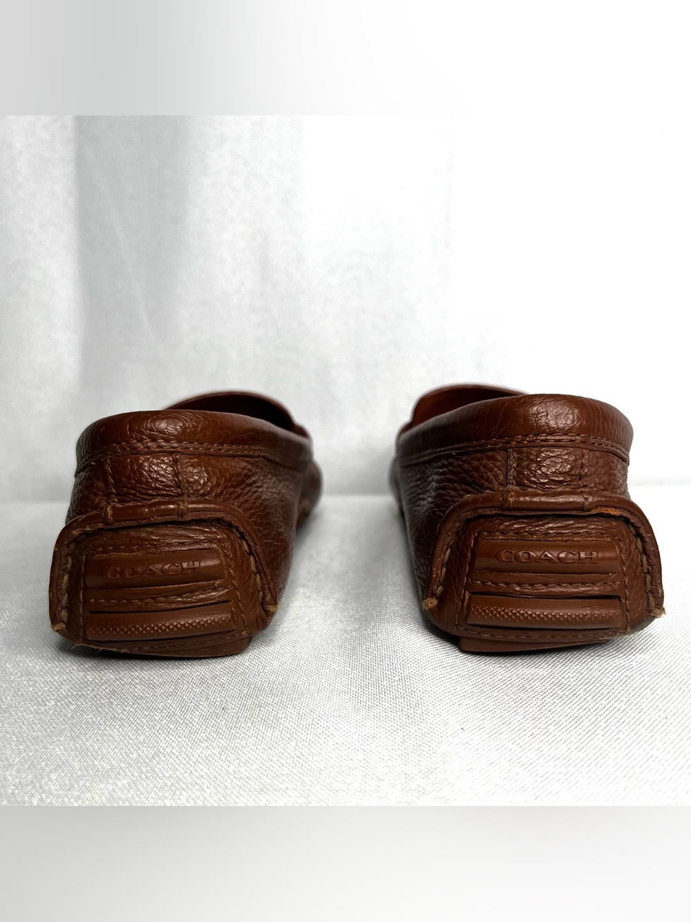 Coach Brown Pebbled Leather Turnlock Driving Loafers Women’s Size 6 - Picture 10 of 10